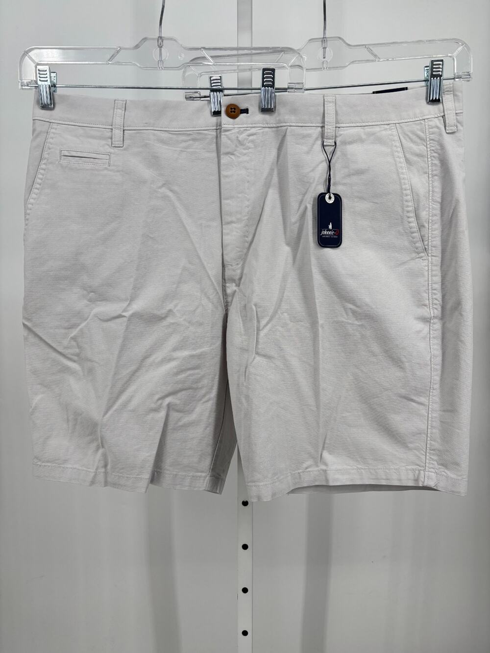 Johnnie-o Santiago Cotton Stretch Shorts Mens 40 Chrome Garment Washed Classic